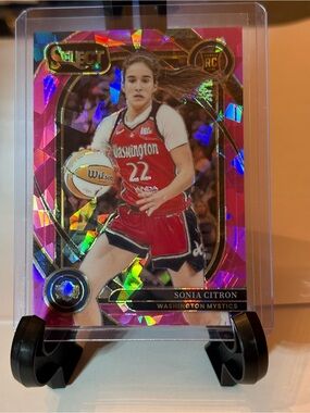 Sonia Citron Rookie Card Pink Ice Select Washington Mystics Basketball Card